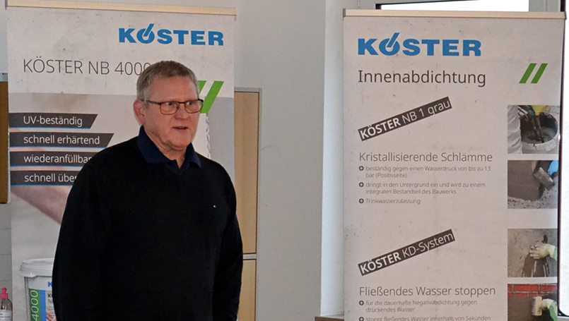 Bild 02 | Fachseminar KÖSTER BAUCHEMIE AG am 03.12.2025 abc Bau M-V GmbH Vortrag über den nachträglichen Einbau von Horizontalsperren, Negativabdichtung gegen drückendes Wasser, Sanierputz und Fugenabdichtung
