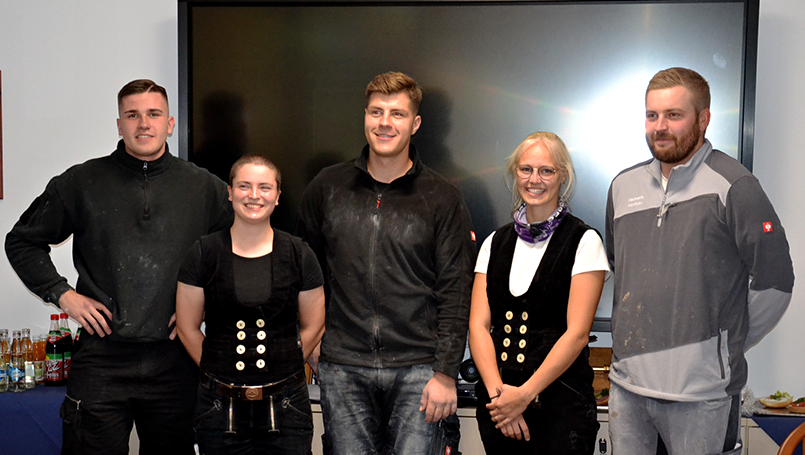 German Craft Skills 2025 – die stolzen Sieger: Finn Taute, Ronja Krebs, Kjell Hildebrandt, Emilia Lörke und Sebastian Borgwardt (v.l.n.r.)