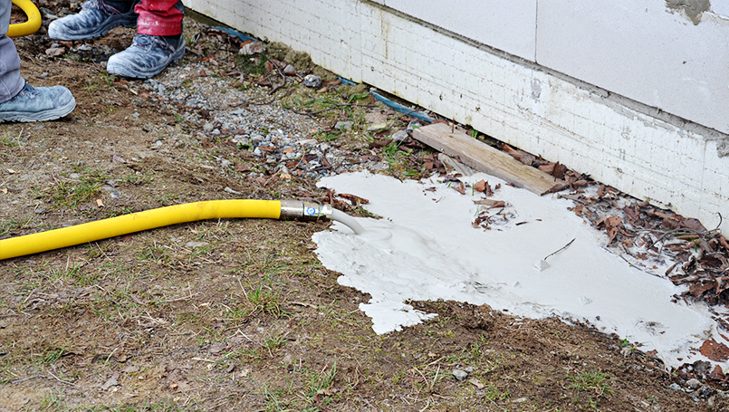 Bodenausgleich mit der INOTEC GmbH und Sievert Bau­stoffe SE & Co. KG