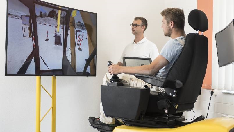 Baggersimulation Baggersimulation am Baumaschinensimulator