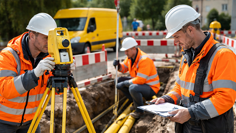 Einfache vermessungstechnische Arbeiten an Versorgungsnetzen gemäß DVGW GW 128
